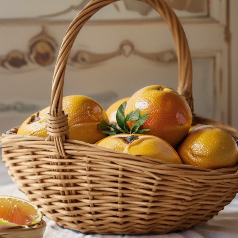 pastoral style rattan storage