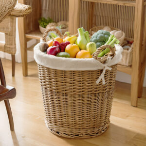 Willow-woven Laundry Hamper, Laundry Basket, Dirty Clothes Storage Basket, Household Clothes Hamper, Clothes Storage Bin, Laundry Organizer Essential