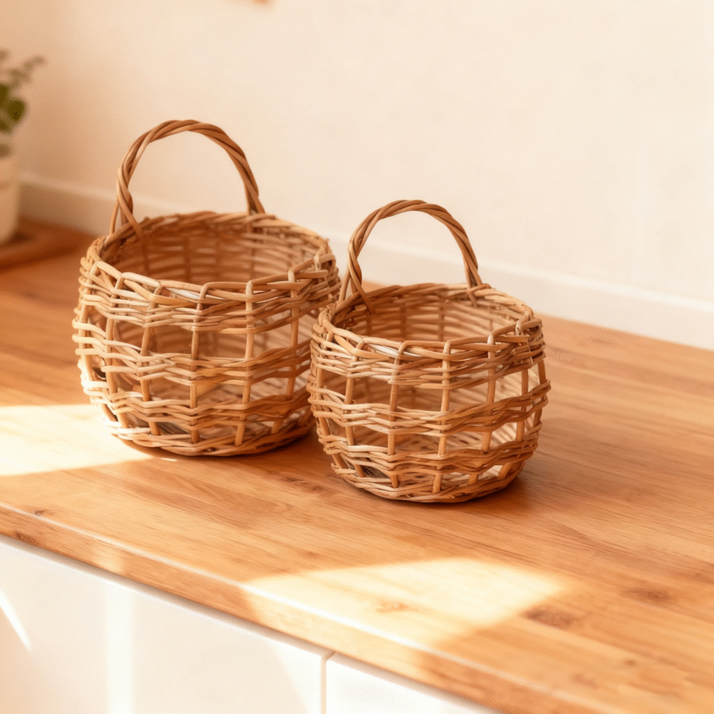 willow woven kitchen storage basket